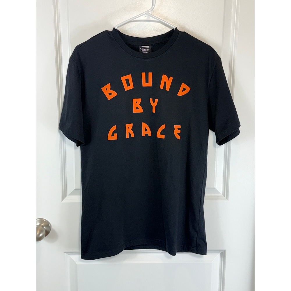 Garments Mens Medium Black Bound By‎ Grace Skeleton T Shirt M Angel Streetwear